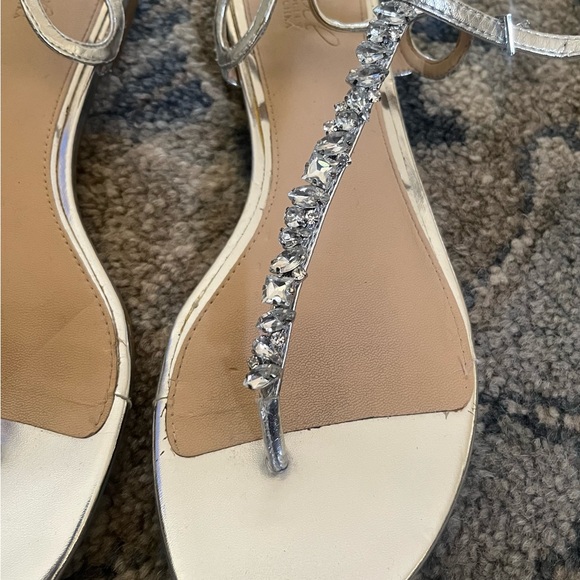 Jewel Badgley Mischka Gaby Jeweled Flats sandals size 10 - Picture 4 of 4